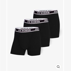 🟡3for$15 Joe Boxer Men's Black Boxer Briefs - 3 Pack